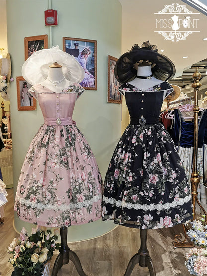 Miss Point - French Rose - Elegant Lolita JSK Dress