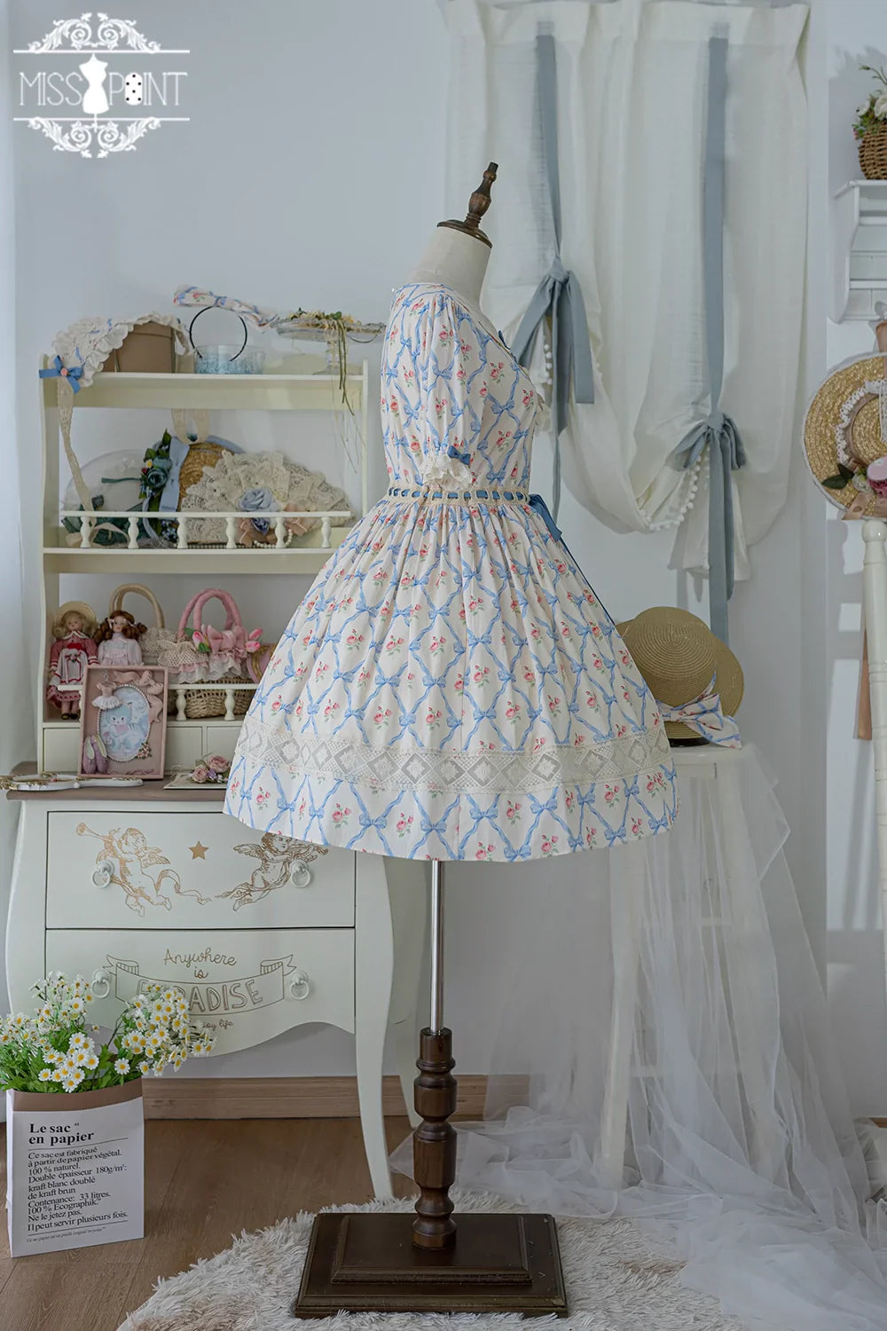 Miss Point - Customized Elegant Lolita OP Dress Cute Daily Girl Short Lolita Dress