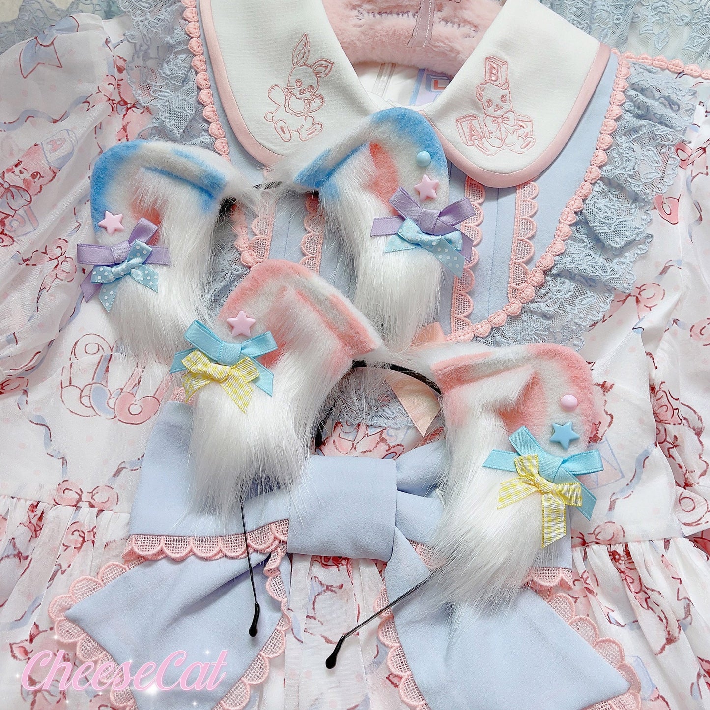 Cheese Cat - Sweet Lolita Dog Ears Shaped KC Multicolor