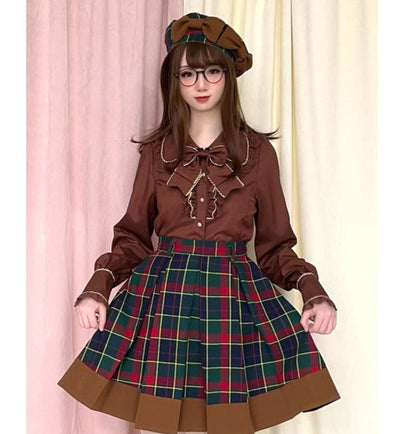 Pumpkin Cat - Gold Trim Long Sleeve Lolita Blouse