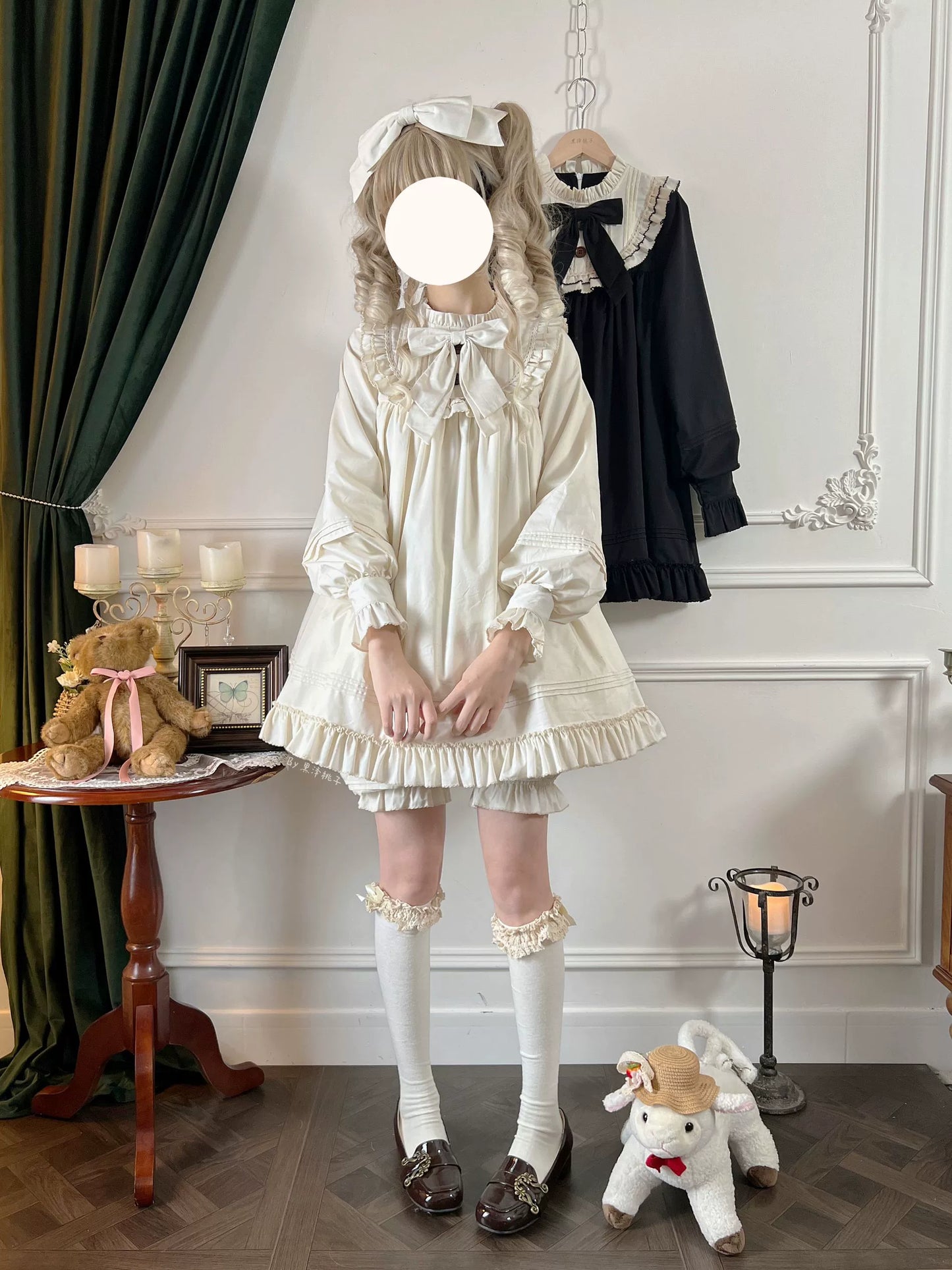 Uncle's Workshop - Lullaby - Cotton Lolita OP Dress Kawaii Lolita Bloomers