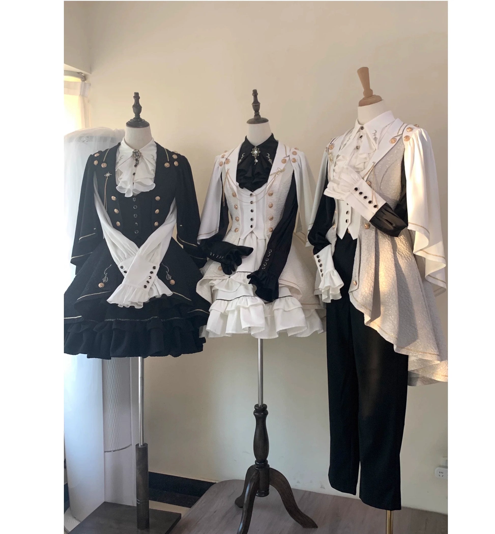 SilentMars - Law of the Fallen Moon - Retro Lolita Vest Coat Suit Knight Style Skirt