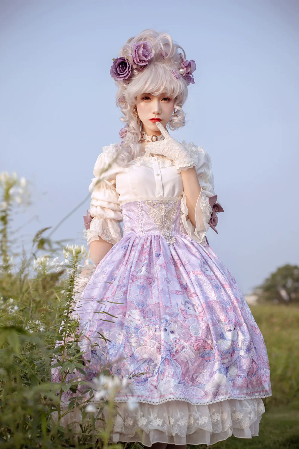 Miss Point - Elizabeth Meow - Classic Lolita Blouse Lotus Root Sleeve Lolita Shirt