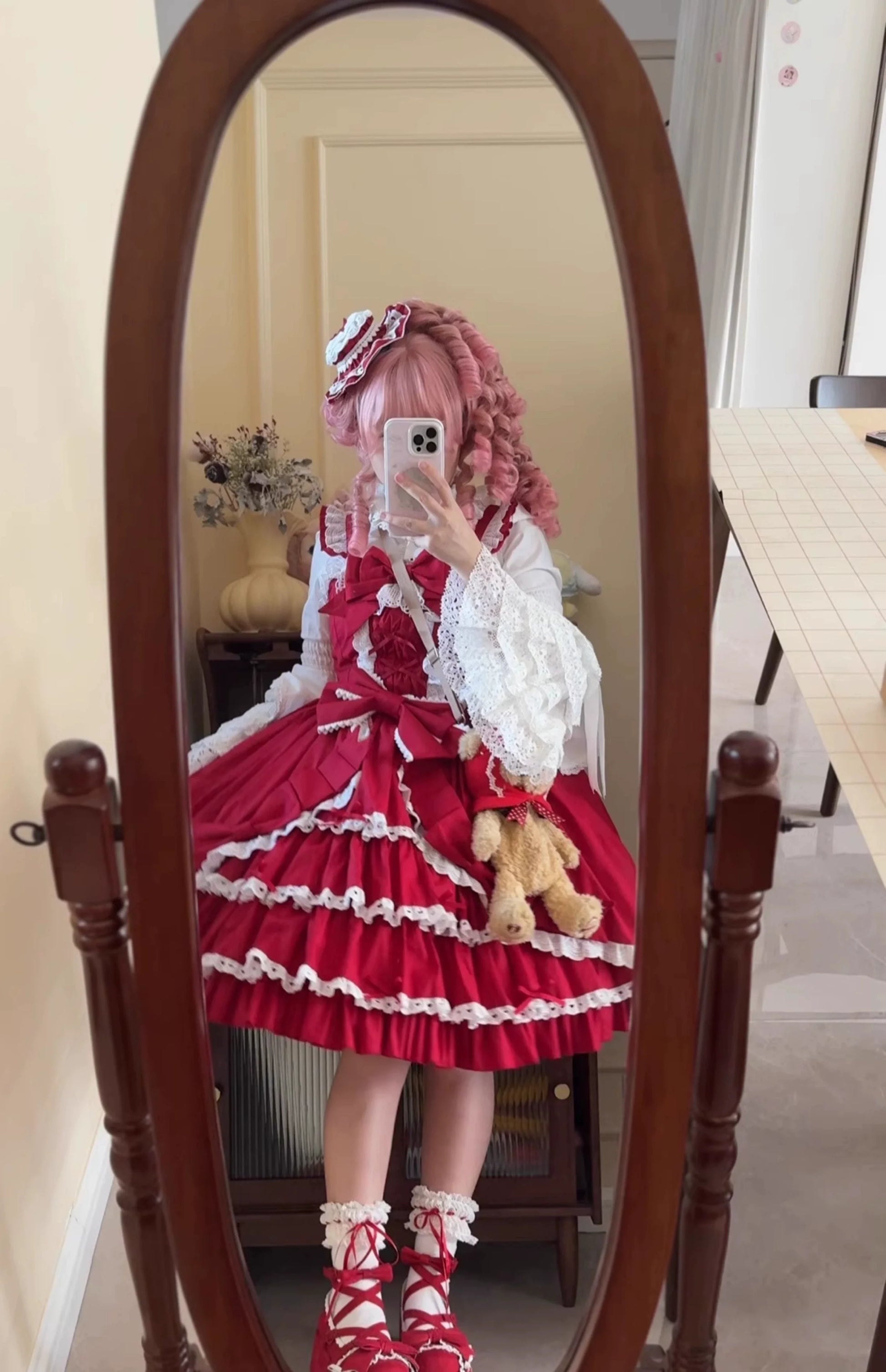 Chubby Cat Diary - Gryza - Plus Size Princess Lolita JSK, Cotton Tiered Ruffles