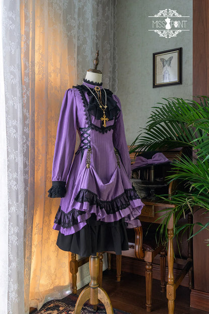 Miss Point - Perintz Manor - Gothic Lolita OP Long Sleeve Retro Lolita Dress