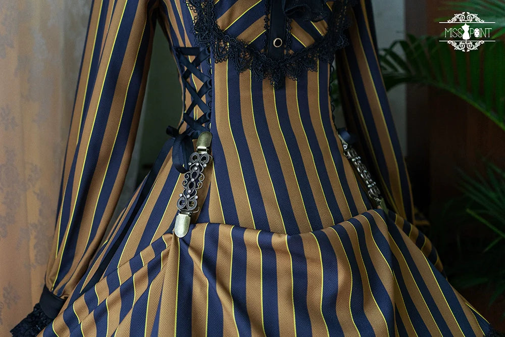 Miss Point - Perintz Manor - Gothic Lolita OP Long Sleeve Retro Lolita Dress