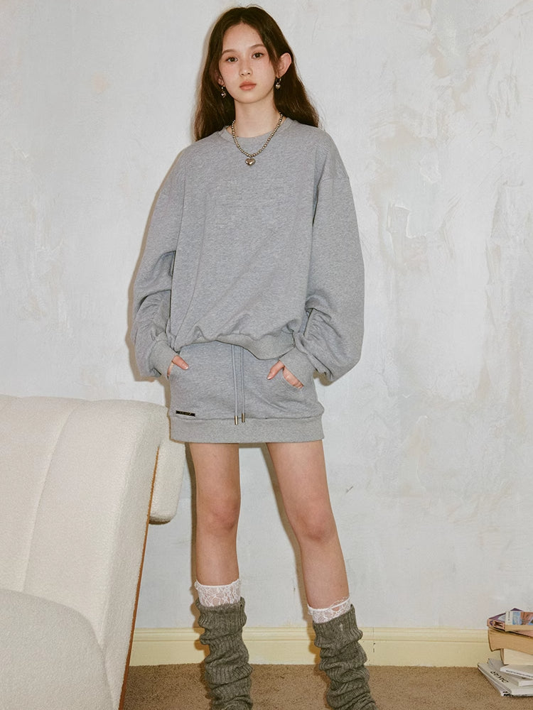 Casual sweatshirt + skirt【s0000007593】