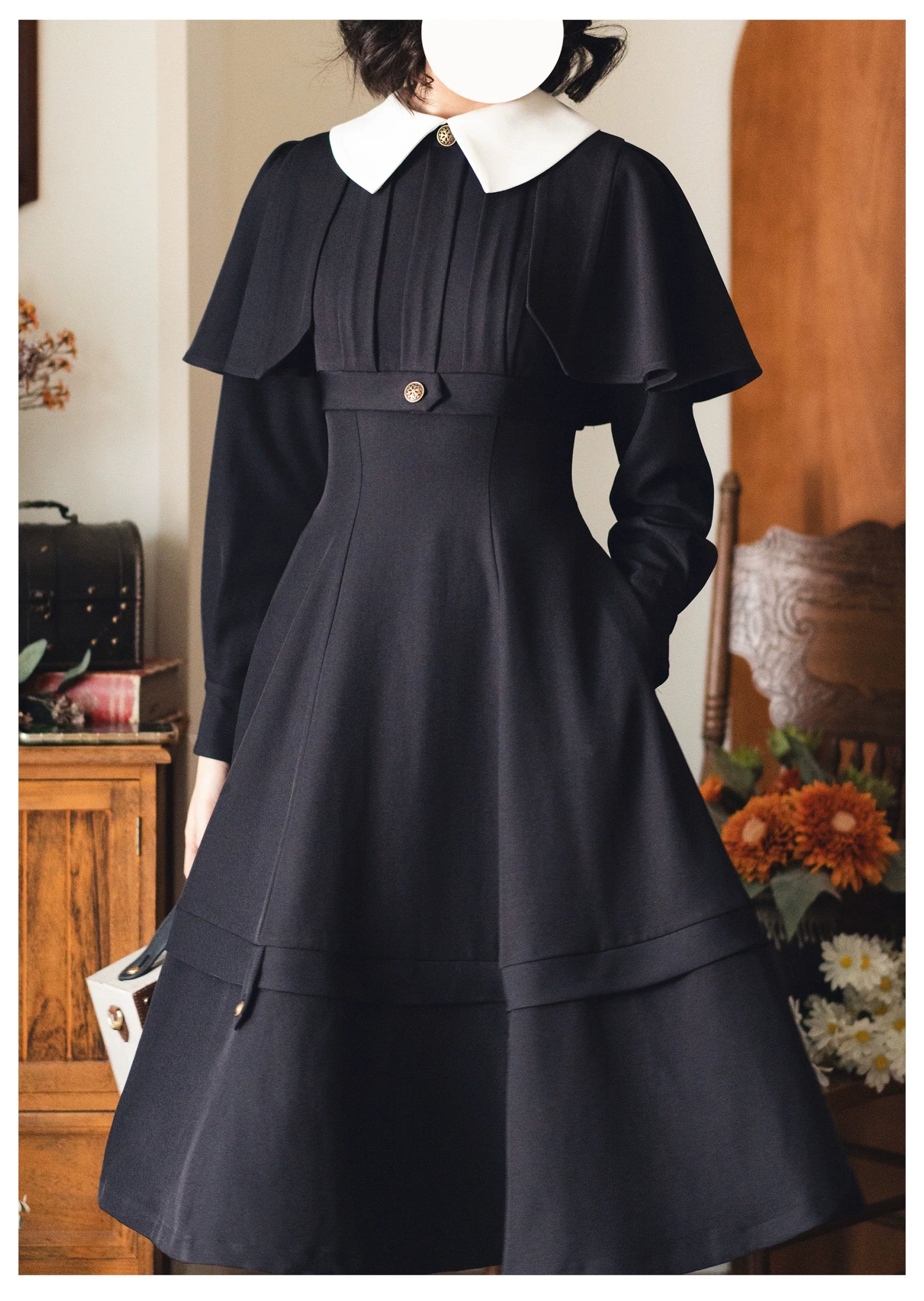 Forest Wardrobe - Forest Antique Box - Classic Lolita OP Dress with Detachable Short Cape