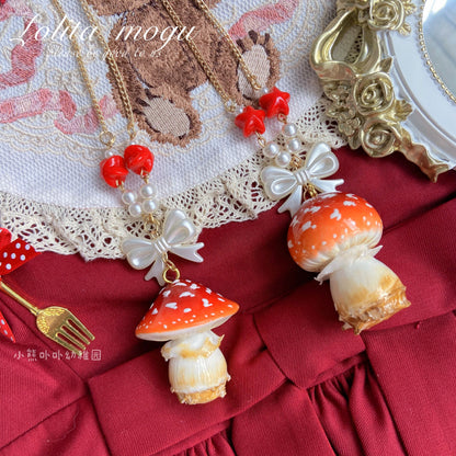 Bear Doll - Handcraft Kawaii Lolita Mushroom Necklace