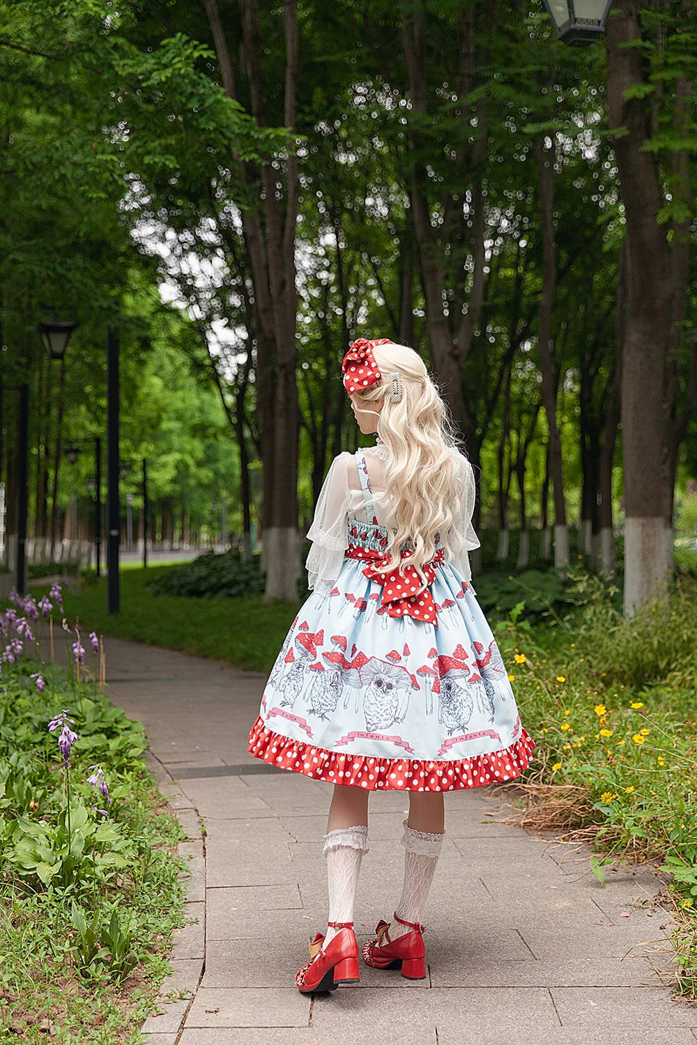 Infanta - Mushroom - Sweet Lolita JSK Dress Printing Dress Short Sleeve Shirt