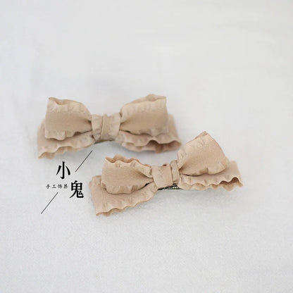 Xiaogui - Cute Lolita Headwear Ponytail Hairclips Daily Lolita Accessories