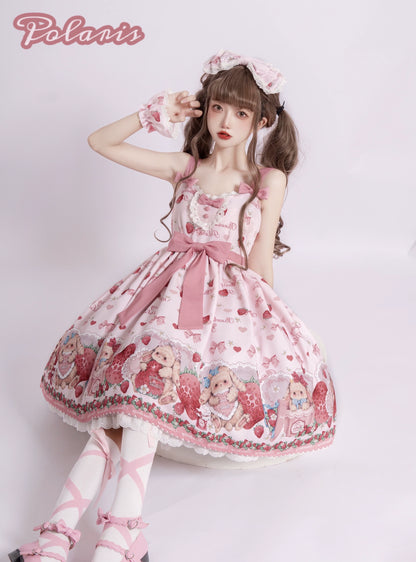 Polaris Lolita - Rabbit Berry Gift Box - Sweet Lolita JSK Pink Lolita Dress