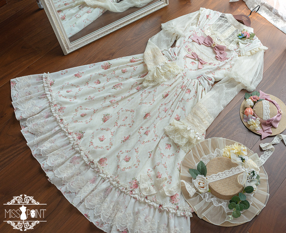 Miss Point - Customized Wood Rose 2.0 Elegant Vintage Jumper Dress