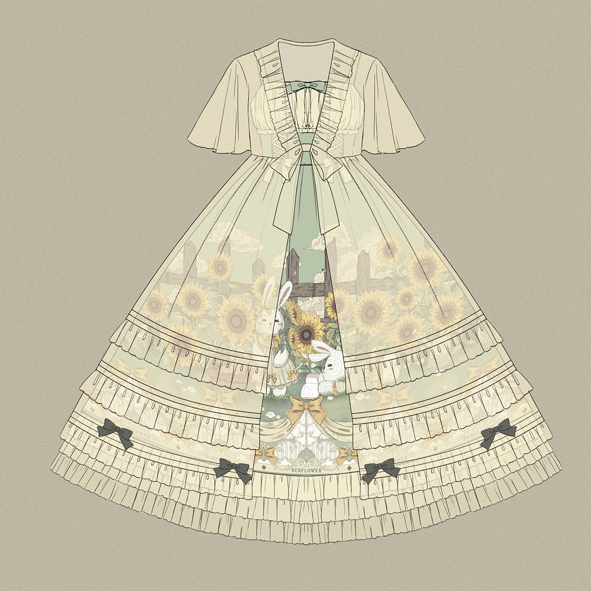 Designer's Gift - Flower and Letter - Classic Lolita JSK Dress
