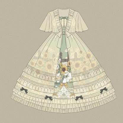 Designer's Gift - Flower and Letter - Classic Lolita JSK Dress