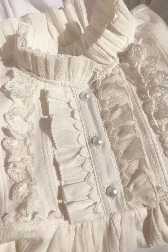 Yilia - Japanese Fashion Cotton Lolita Long Sleeve Blouse