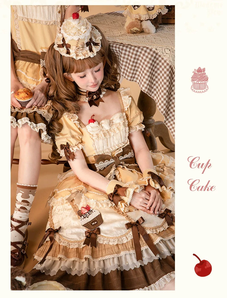 Mademoiselle Pearl - Cup Cake - Sweet Lolita OP Dress Kawaii Lolita JSK SK
