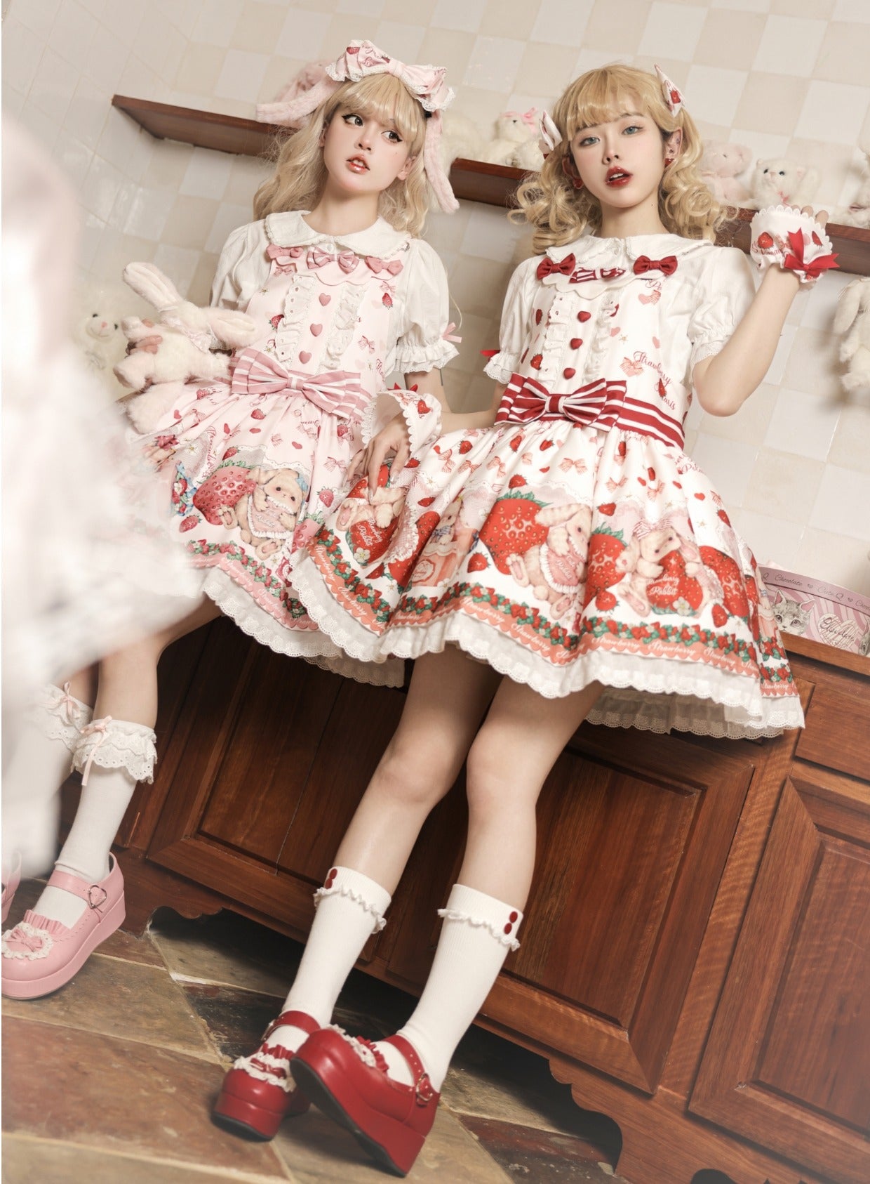 Polaris Lolita - Rabbit Berry Gift Box - Sweet Lolita Salopette and Dress Set
