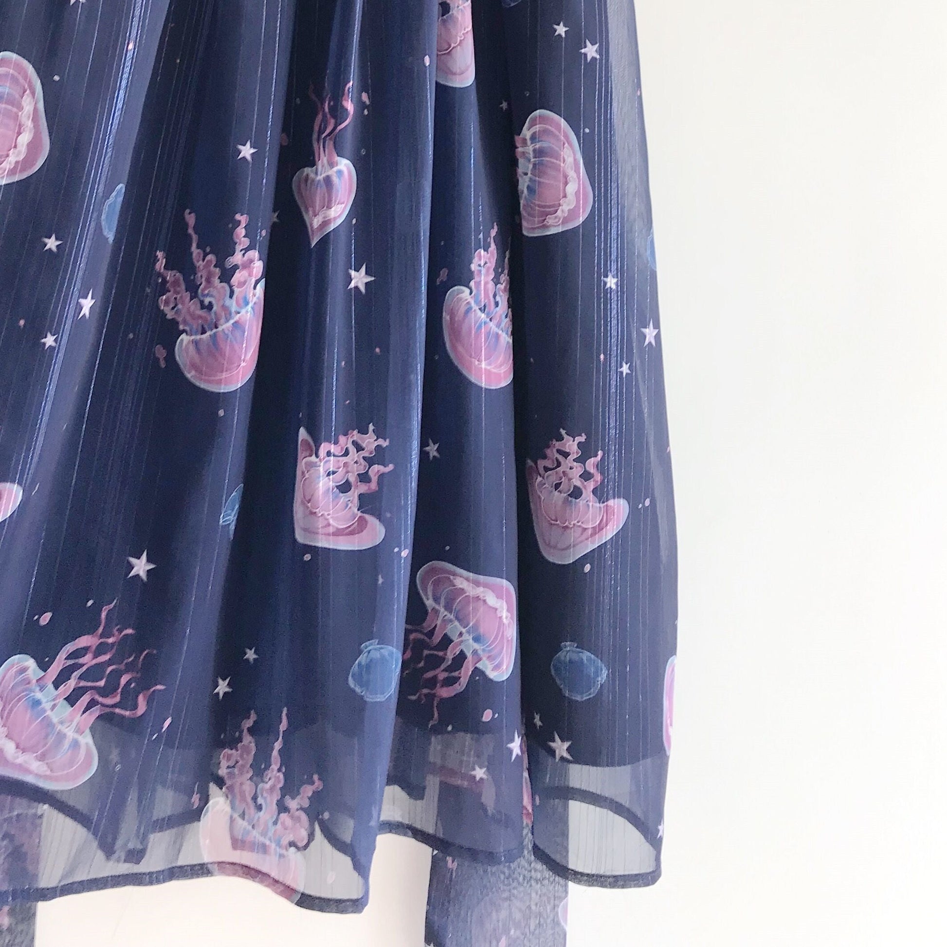 LilithEye - Jellyfish Meteor - Chiffon Fairy Jellyfish Printed Lolita JSK