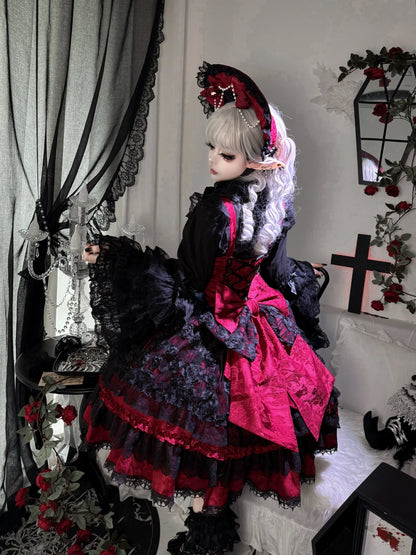 Sugar Girl - Rose Princess - Halloween Gothic Lolita JSK, Sheer Rose Dress