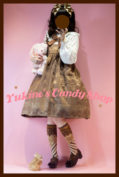 Yukines Box - Kawaii Lolita Chocolate Color Cotton Socks