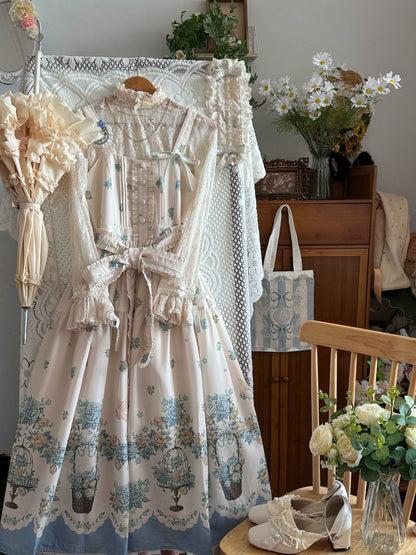 DreamWhale - Floral and Bird Series - Classic Lolita JSK Suit Floral Print Dress