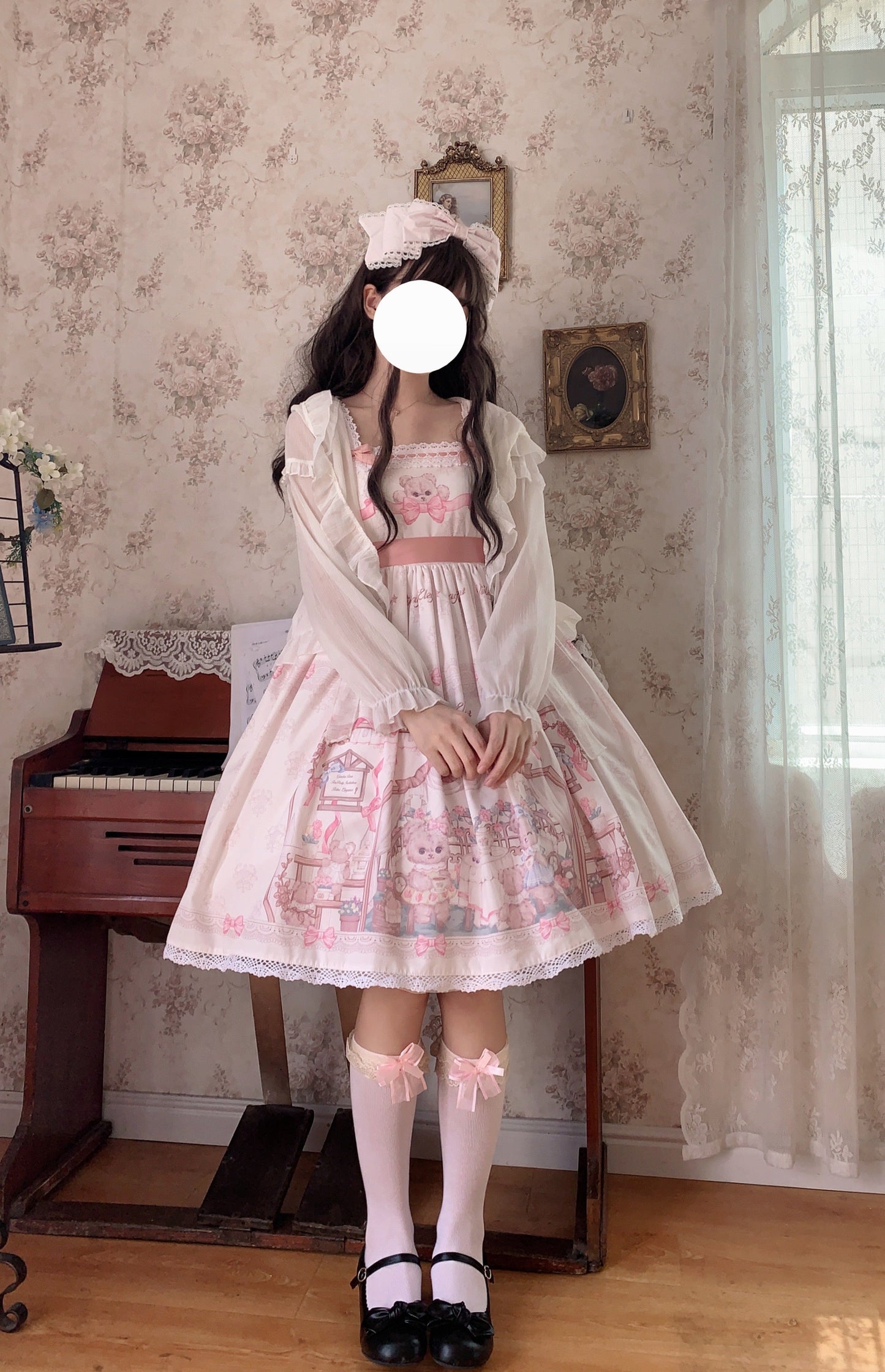 Sugar Girl - Bear Tea Party - Sweet Lolita JSK and Headdress