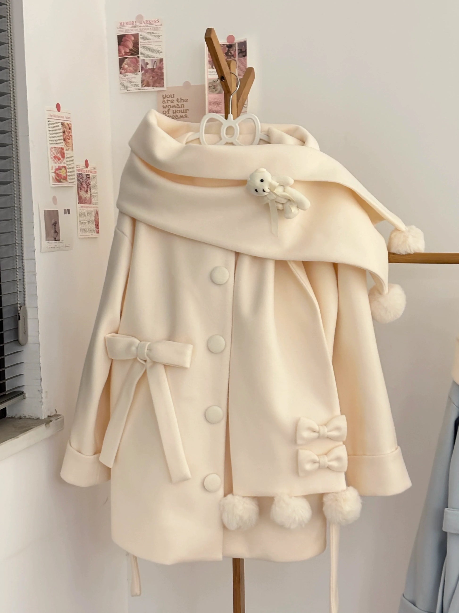 Platycodon House - Winter Sweet Lolita Coat Long Scarf Outerwear