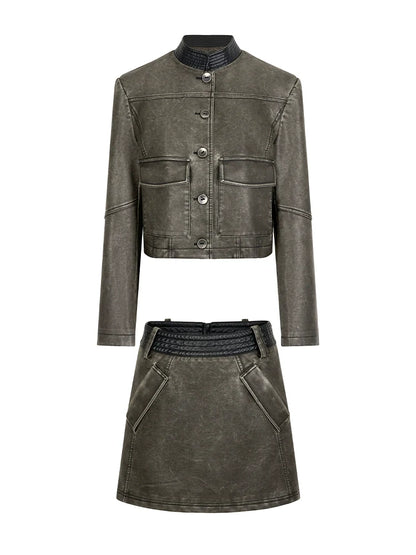 Retro jacket and A-line skirt【s0000007252】