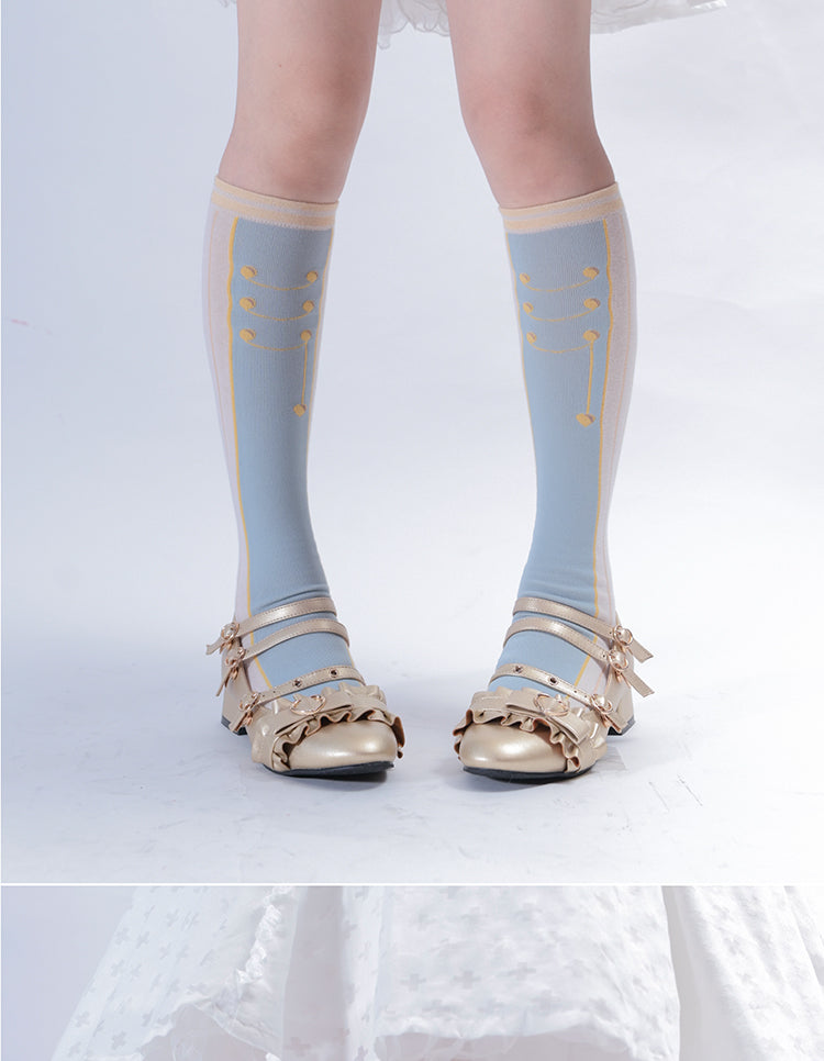 Roji roji - Uniform Middle Tube Cotton Lolita Calf Socks