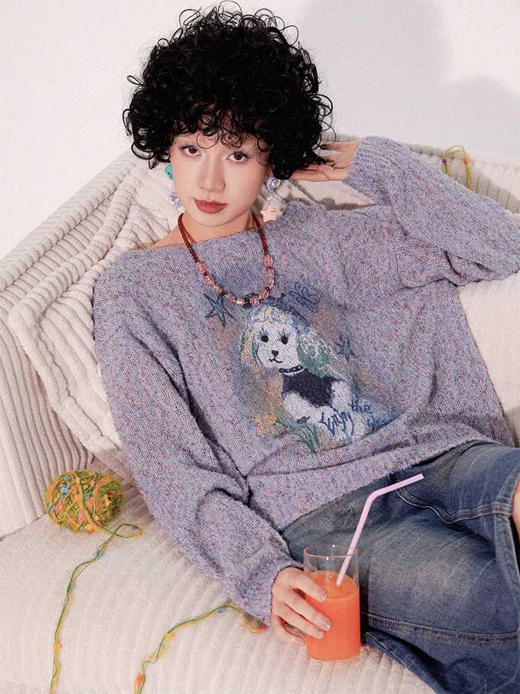 Dog print sweater【s0000009642】