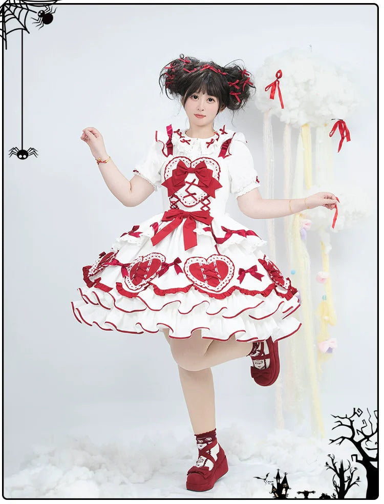 Chubby Cat Diary - Icing Sugar Gift Box - Plus Size Sweet Lolita JSK Dress Set