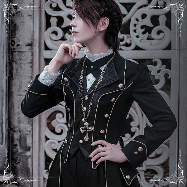 Immortal Thorn - Forever Rose - Ouji Lolita Coat Prince Handsome Wind Coat