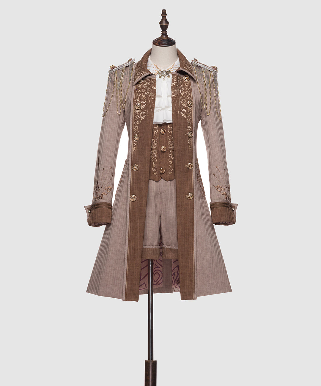 Youpairui - Sheffield - British Military Ouji Lolita Long Coat Full Set