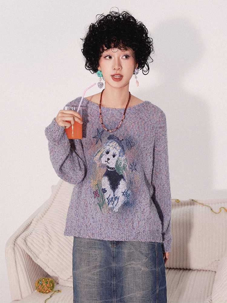 Dog print sweater【s0000009642】