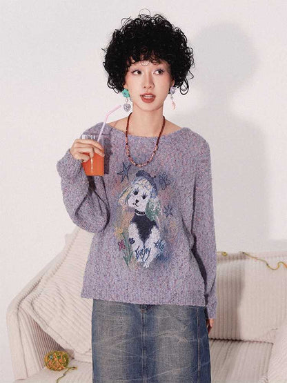 Dog print sweater【s0000009642】