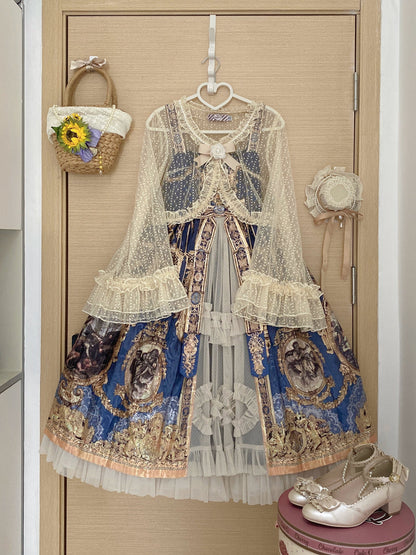 Magic Tea Party - Flower - Classic Lolita Tulle Cardigan with Princess-Sleeves