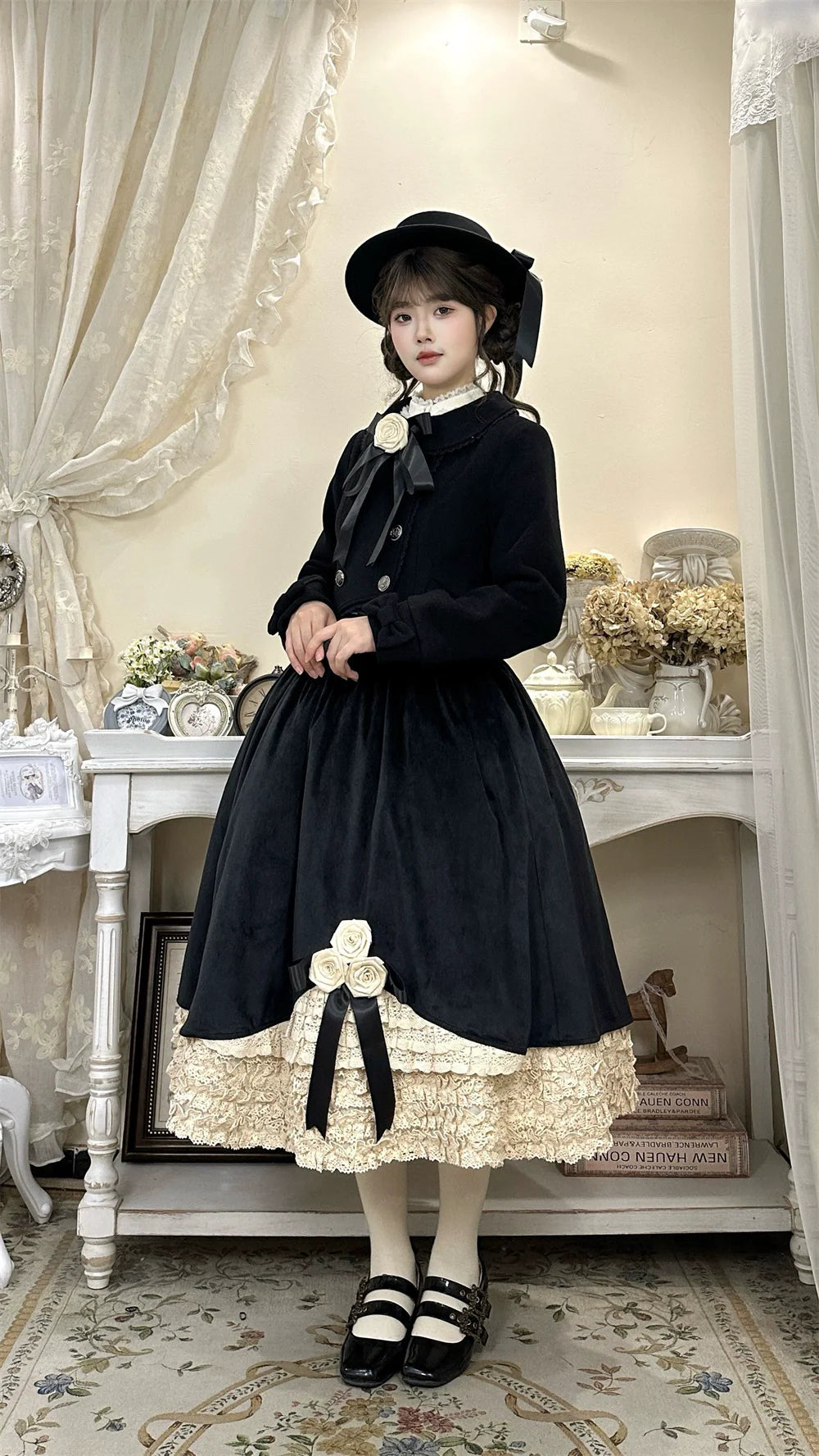LeMiroir - Winter Solstice - Elegant Lolita Winter Short Coat & SK