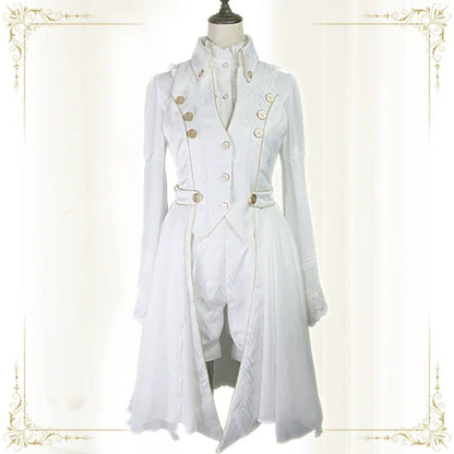 Immortal Thorn - Snow Shadow - Long Sleeveless Ouji Lolita Coat