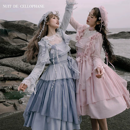 Nuit De Cellophane - A Thousand Moonfalls - Elegant Lolita JSK Dress Thin Cardigan