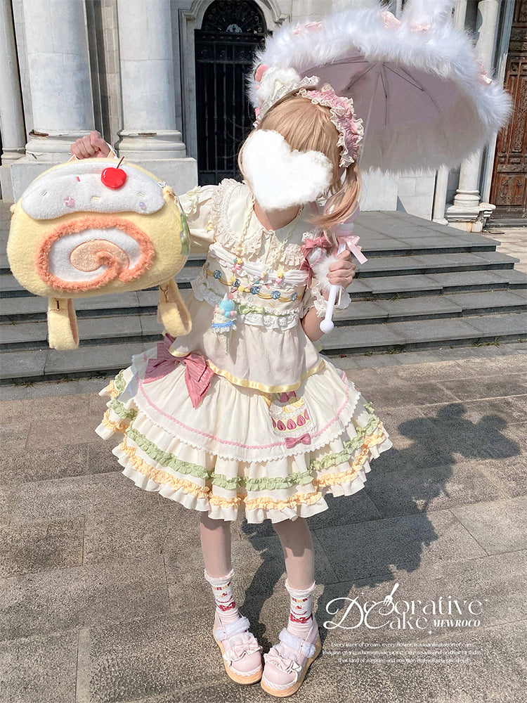 Mewroco - Decorative Cake - Sweet Lolita JSK Camisole Jumper Dress