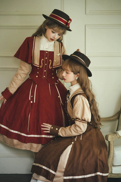 Miss Point - Golden Movement - Elegant Lolita Fishbone Skirt Customized