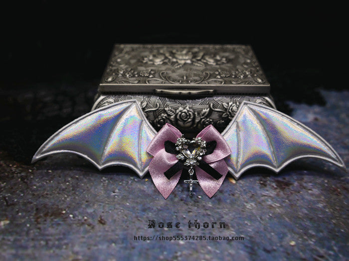 Rose Thorn - Multicolors Gothic Lolita Little Bat Brooch Hairpin