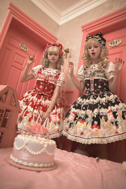 Dark Star Island - Honey Bunny Cake - Sweet Lolita JSK/OP/Strap SK/Shirt