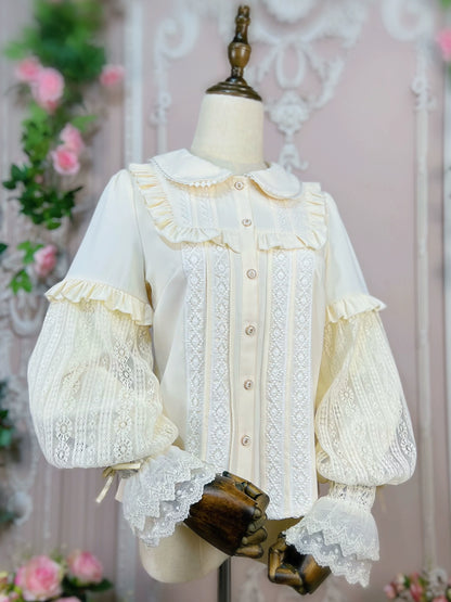 DMFS Lolita - Vintage Lolita Mutton Leg Sleeve Blouse Doll Collar Shirt