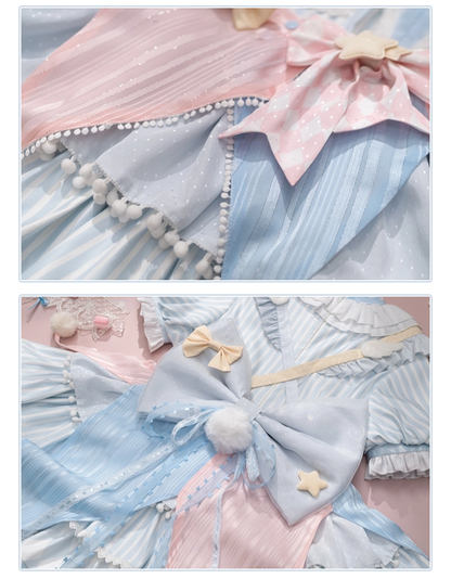 Forest Fluorescent Carps - Ouji Lolita Suit Circus Prince Shorts and OP Dress