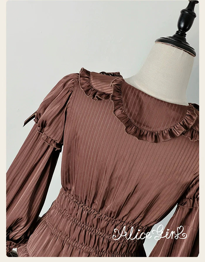 Alice Girl - Bear Chocolate Bar - Kawaii Lolita Blouse, Long Sleeve