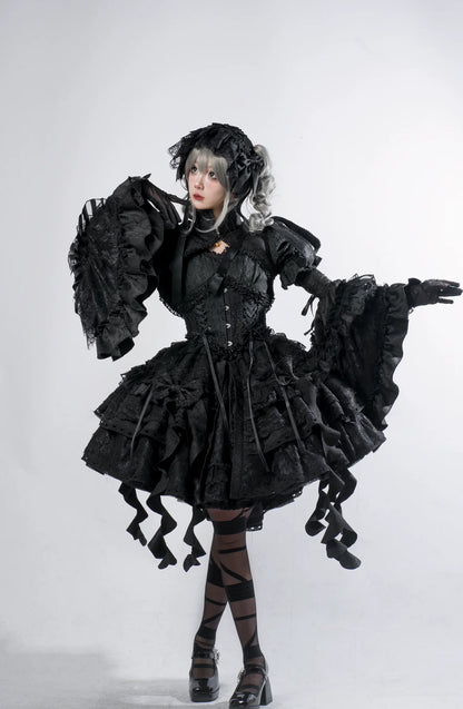 Smoothy - Caliburn - Gothic Lolita JSK Dress with Bolero with Detachable Sleeves