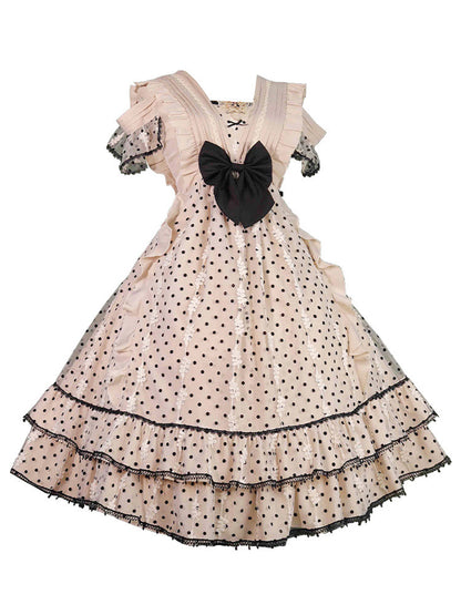 Cat-Romance - Coconut Milk Boo Boo - Elegant Lolita Polka Dot OP