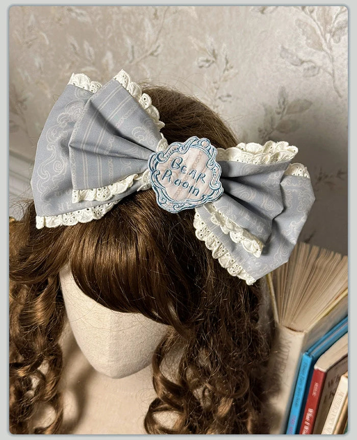 Alice Girl - Sea Salt Fairytale - Sweet Lolita Headdress Built-in Wire BNT and Bow KC